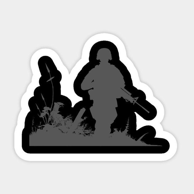 Veterans day remembrance day silhouette Sticker by Edgi